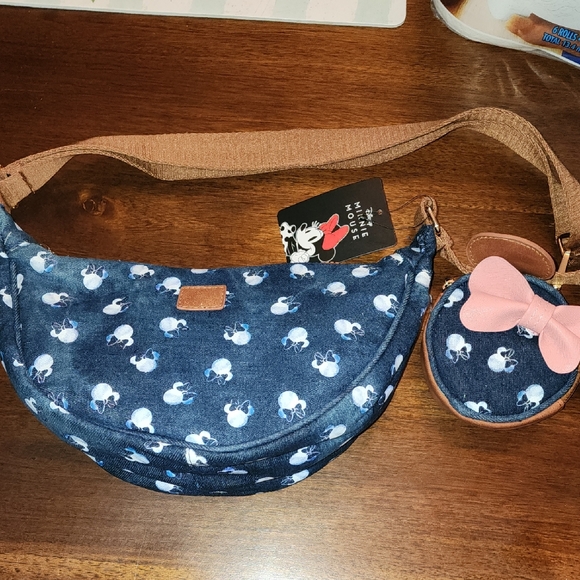 Disney Blue and Brown Bag Set with Hello Kitty Design